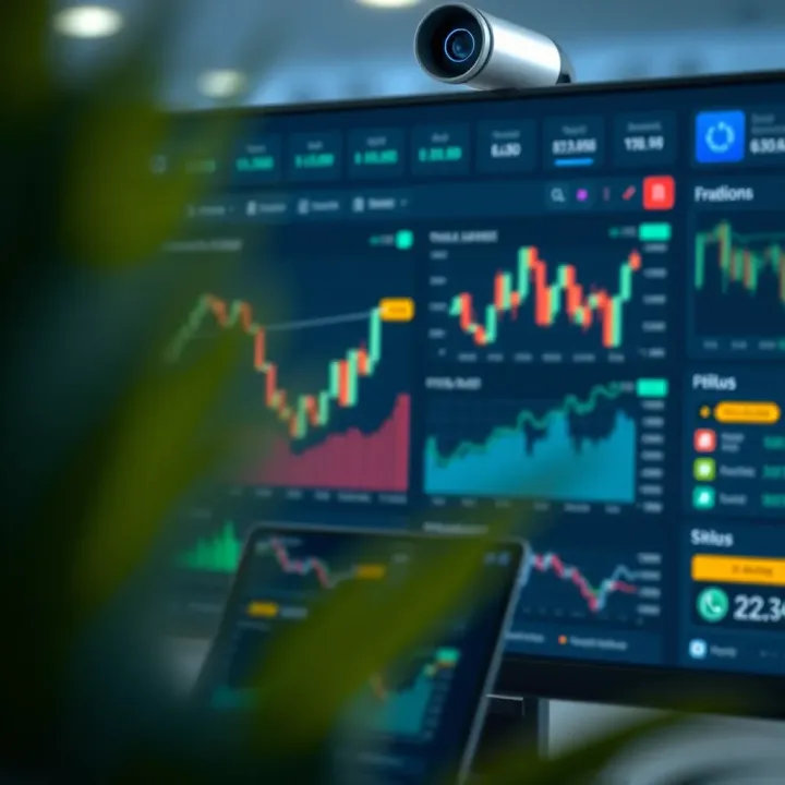 User interface displaying the Quotex trading dashboard with various graphs and options