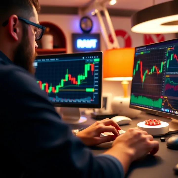 Illustration of basic investment strategies and tools used in online trading on IQ Option