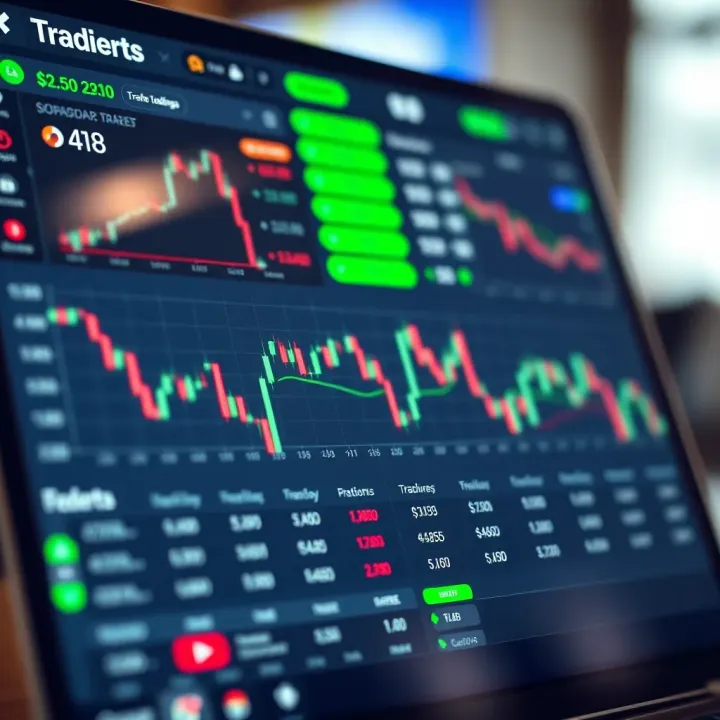 User interface of Quotex trading platform showcasing market charts and trading options