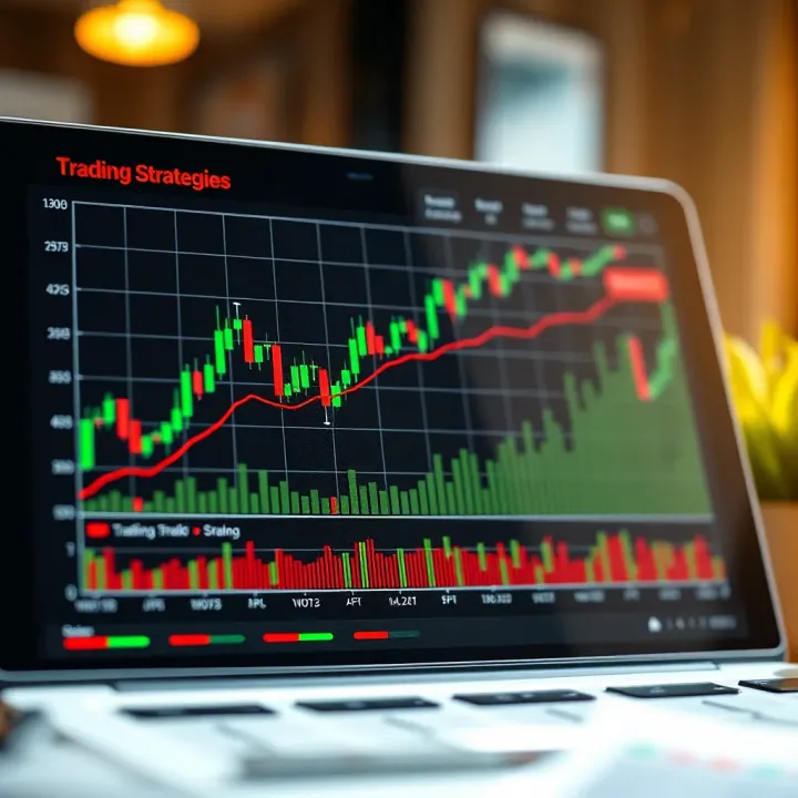 Graph illustrating different trading strategies and their performance metrics