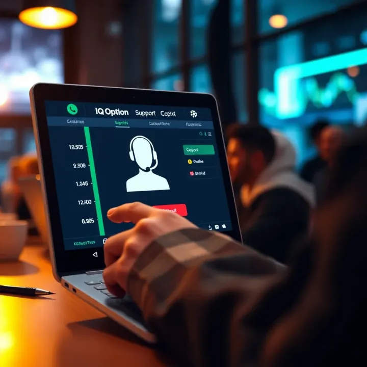 Contacting IQ Option Support for Account Assistance Customer support interface on a digital device for resolving account issues efficiently