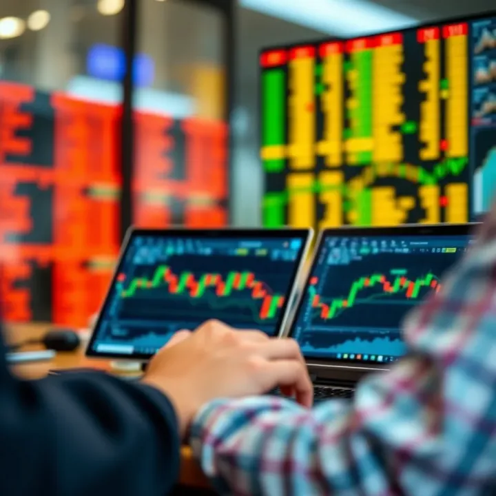 Conceptual graphic of risk-free trading practice using a virtual account