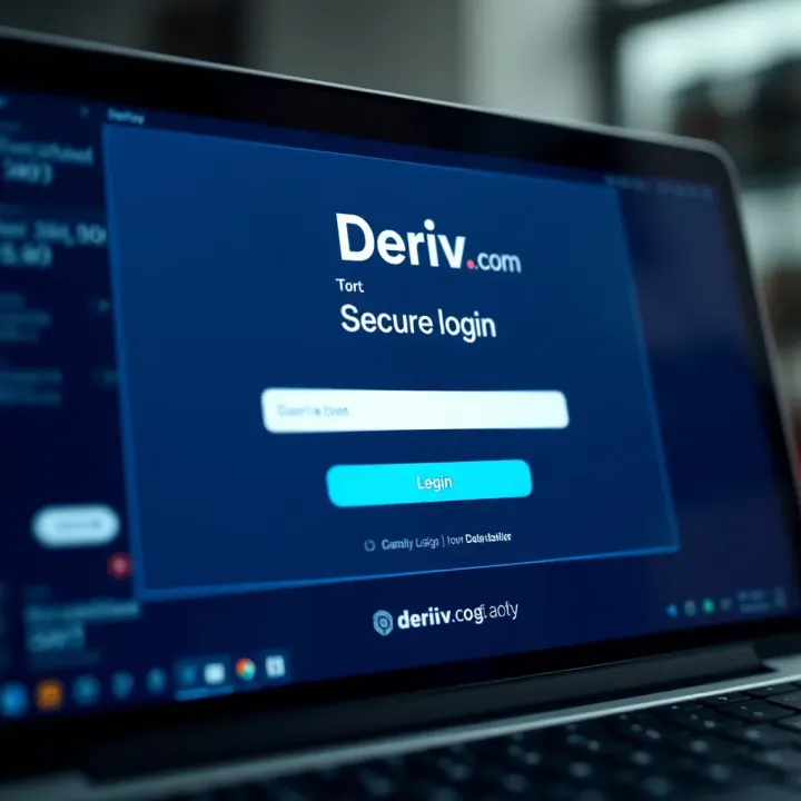 Secure login interface on Deriv.com with user input fields