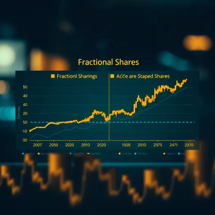 Chart showing fractional shares alongside standard shares to illustrate investment options
