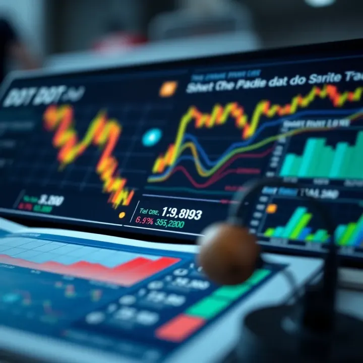 Chart displaying factors influencing Dot value alongside market data tools
