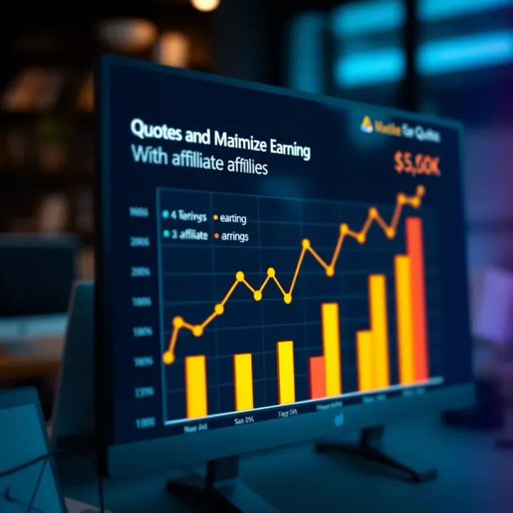 Graph illustrating strategies and tools for maximizing earnings in the Quotex affiliate network