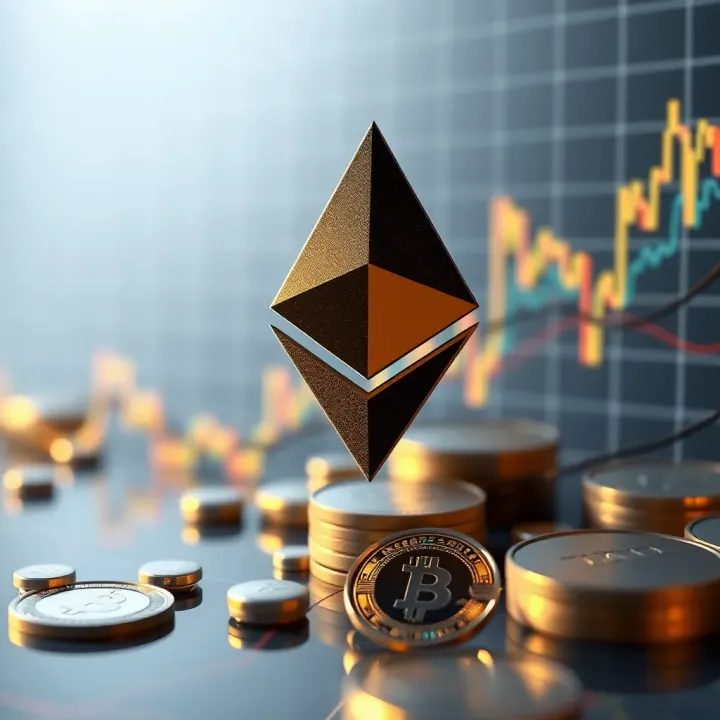Graph showing Ethereum price fluctuations influenced by market trends and regulations