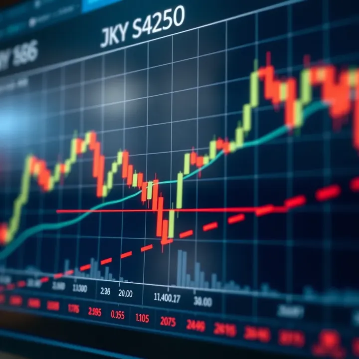 Financial chart showing Fibonacci retracement levels applied to price movements