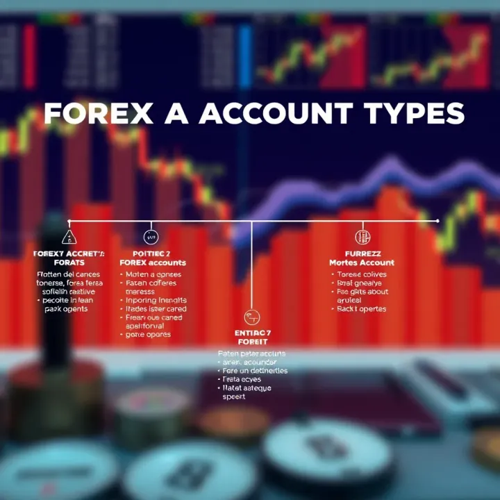 Diagram showing different types of forex accounts and their characteristics