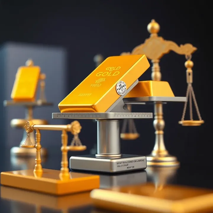 Gold Bar Measurement Units and Their Importance Illustration of different gold measurement units with gold bars and scales