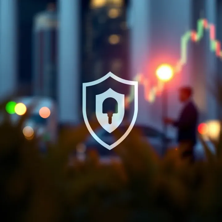 Illustration of investor protection shield and safety tips for trading on online investment platforms