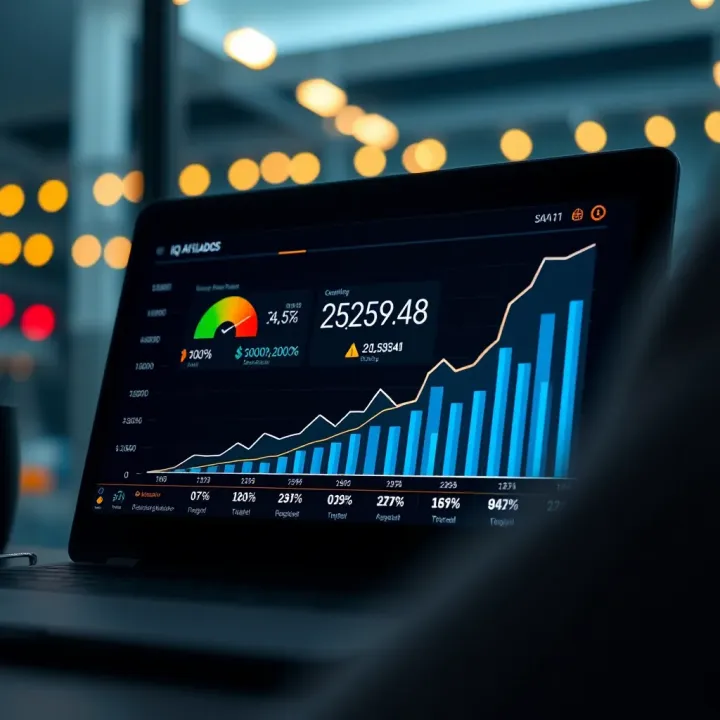Graph showing growth trends and optimization tactics for maximizing affiliate revenue