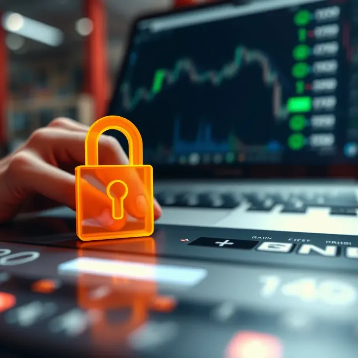 Illustration of enhanced online security features protecting user data on trading platform