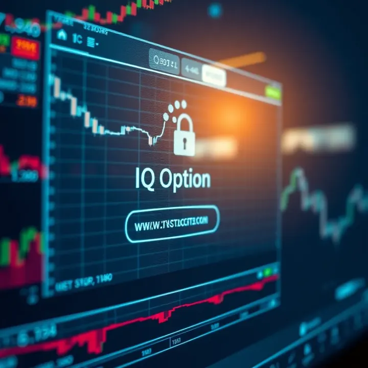Secure login screen interface of IQ Option platform with password entry