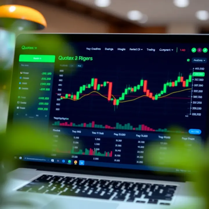 Quotex.com Trading Platform Interface Overview Dashboard displaying Quotex.com trading platform with asset options and real-time charts