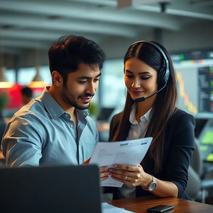 Quotex Customer Support and Payment Methods Analysis Customer support representative assisting a trader with payment options