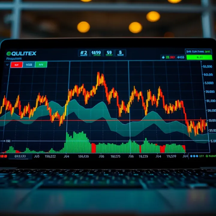 Graph showing financial instability signals related to an online trading platform