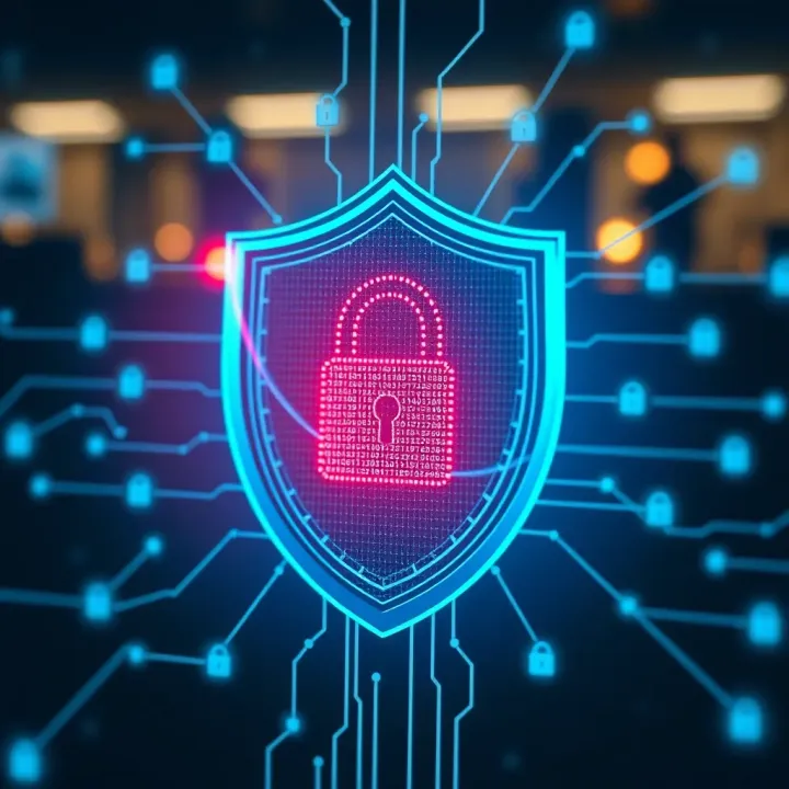 Security Features Ensuring Safe Trading Environment on Quotex.io Security shield icon with digital locks symbolizing safety measures on the Quotex.io platform