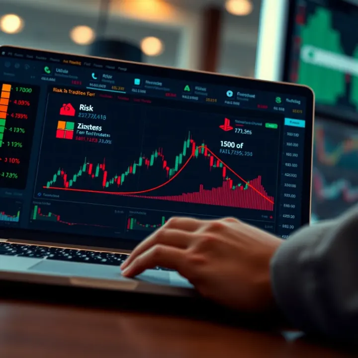 Graph illustrating risk management strategies and trading performance on Quotex