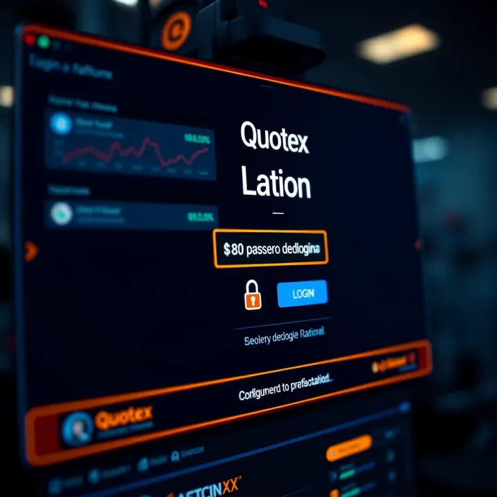 Secure login interface of Quotex platform with highlighted password input and security features