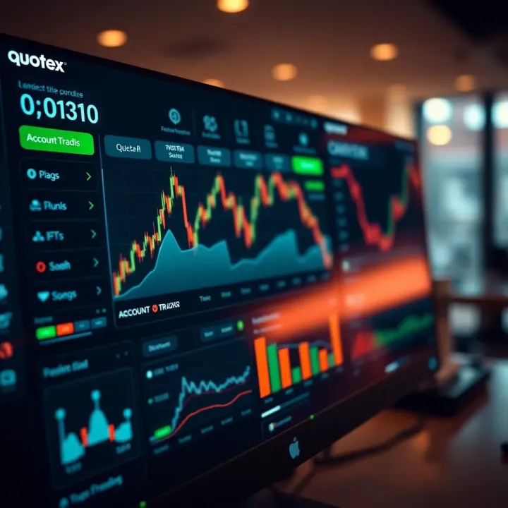 User dashboard of Quotex displaying trading tools and account overview for efficient navigation