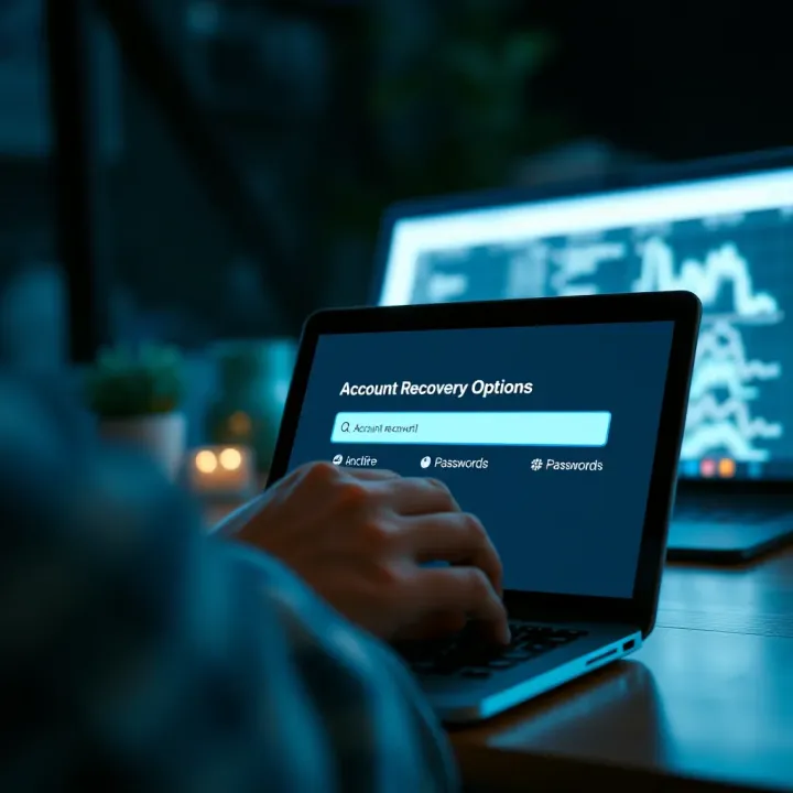 Account Recovery Options on Quotex.io User recovering account through Quotex.io password reset feature on a digital device