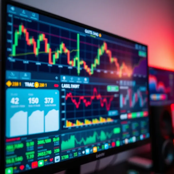 Trading Strategies and Market Analytics on Quotex Sing Graphical representation of trading strategies and market analysis on screen