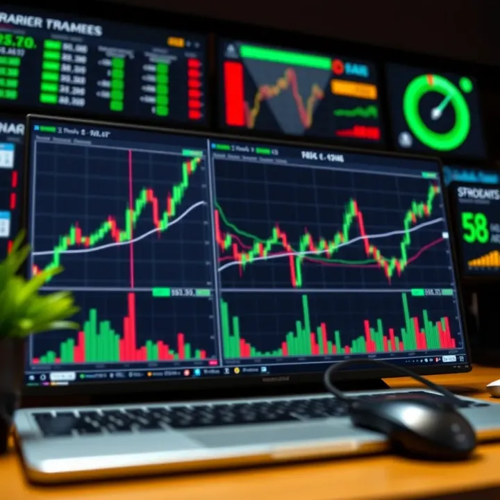 Essential Tools for Effective Risk Management in Trading Dashboard displaying various financial indicators and trading tools for risk management
