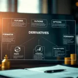 Diagram illustrating key types of financial derivatives including futures, options, swaps, and forwards