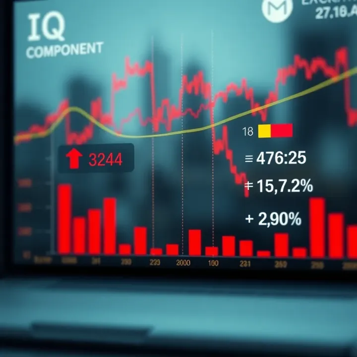 Illustration showing the structure and components of an IQ chart used in market analysis