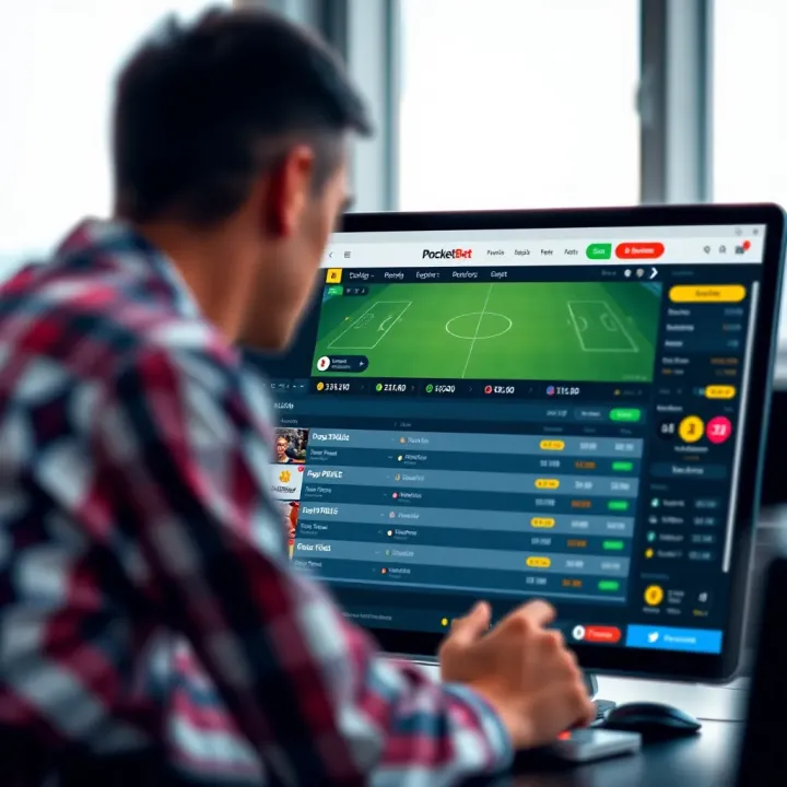 Exploring the Betting Features on Pocket Bet Platform User interface of Pocket Bet platform showing various betting options and live odds