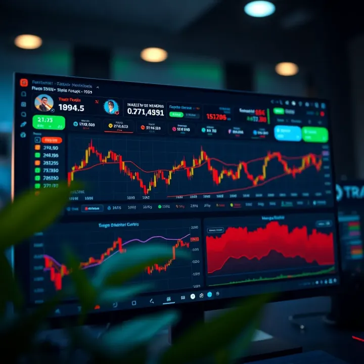 Dashboard of Quotexx platform showing trading tools and market data