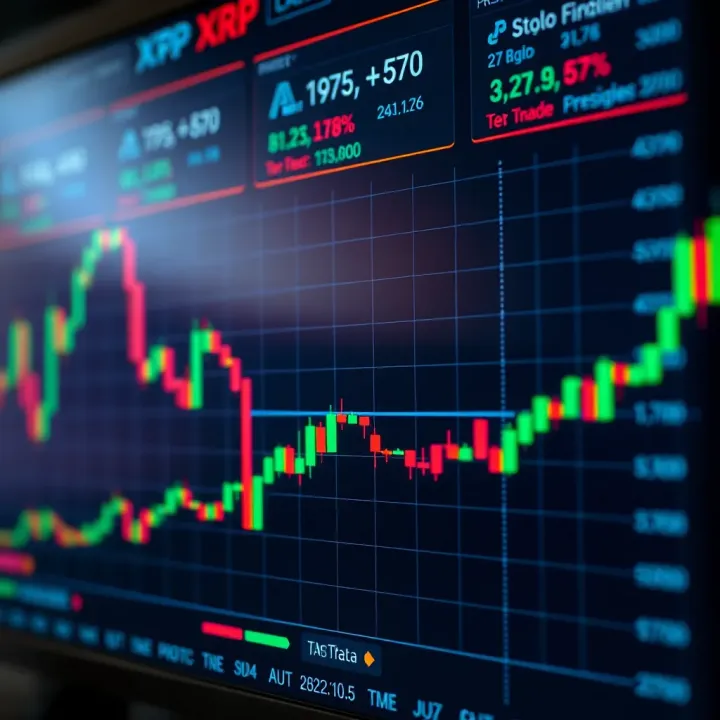 Chart illustrating XRP price movements with technical indicators